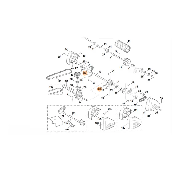 STIHL   Uchwyt osi 6375 763 2810
